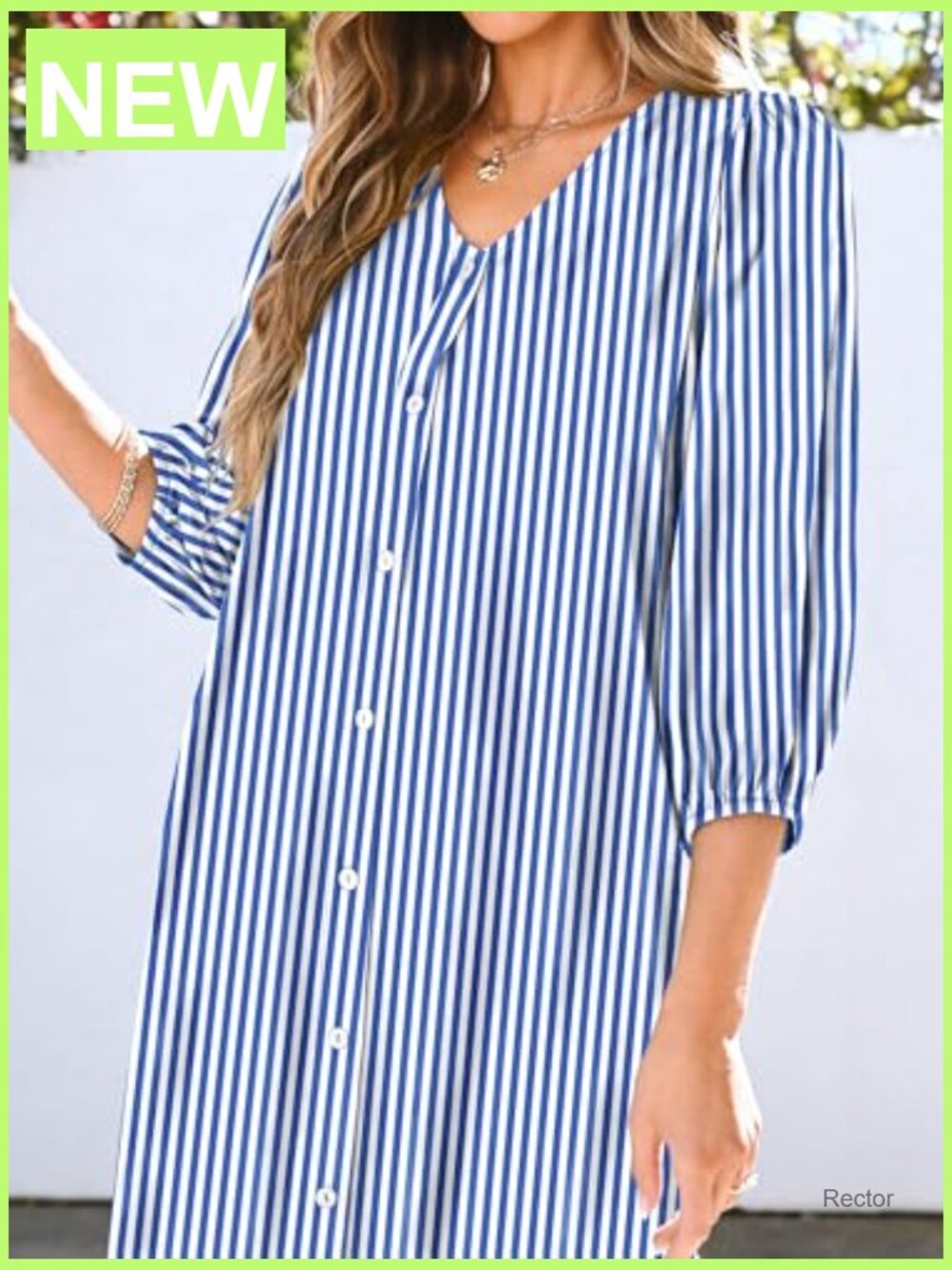 Boho Maxi Dress Puff Sleeve V Neck Flowy Long with Pockets - Picture 5 of 7